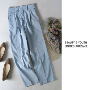 1.3万☆ユナイテッドアローズ/BEAUTY & YOUTH☆洗える コットン混 タック チノパンツ Mサイズ☆C-K 1950