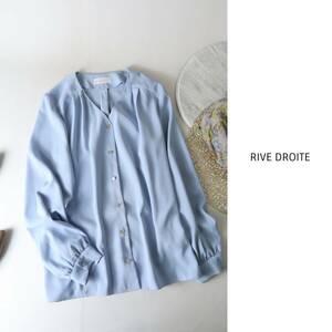 1.4万☆超美品☆リヴドロワ RIVE DROITE☆洗える フロントボタンVネックブラウス フリーサイズ☆M-B 1971