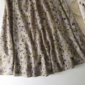 ドゥドゥ DouDou☆洗える カットジャガードプリントスカート 38サイズ☆A-O 2331の画像3