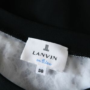 ランバンオンブルー LANVIN en Bleu☆コットン混 切替リボンレースプルオーバー 38サイズ 日本製☆C-K 2509の画像7