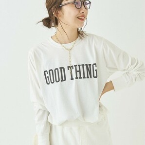 1.4万☆2021年☆プラージュ Plage☆洗える コットン100％ Good Thing Tシャツ 日本製☆A-O 2450の画像2