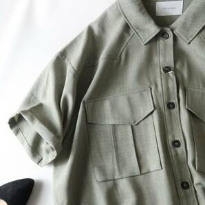 新品☆シニヨン CHIGNON☆洗える オーバーサイズ ミリタリーシャツ フリーサイズ☆A-O 2759の画像2