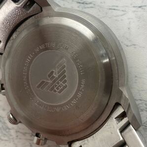 j591k EMPORIO ARMANI エンポリオアルマーニ 腕時計 AR2448 クオーツ アナログ ラウンド クロノグラフ 稼働品の画像5