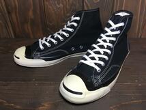 ★Converse コンバース JACK PURCELL ジャック パーセル HI ハイカット 黒×白 27.0cm Used 検 オールスター ニルヴァーナ カートコバーン_画像1