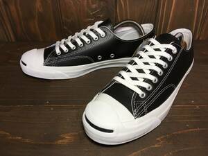 ★Converse コンバース JACK PURCELL ジャック パーセル レザー 黒 ブラック 9.0インチ 27.5cm 未使用品 検ニルヴァーナ カートコバーン