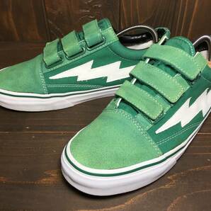 ★リベンジストーム REVENGE×STORM ベルクロ スニーカー緑×白 26.0cm Used 検 VANS オールドスクール スケートボーディング コンバースの画像1