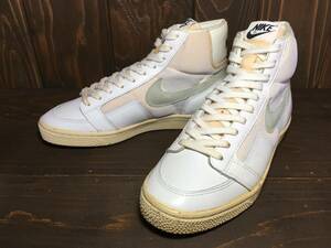 ★ナイキ NIKE 80's 日本製 ダイナスティ DYNASTY 白×グレー 82年頃 25.0cm デッドストック 検 ブレザー ブルイン フランチャイズ AF1