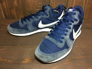 ★ナイキ NIKE インターナショナリスト INTERNATIONALIST MID 紺×白 2016年製 26.0cm Used 検 VNTG ワッフル チャレンジ スニーカー