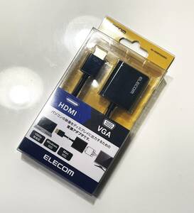 即決 送料無料 未開封新品 エレコム ELECOM HDMI VGA HDMIオス D-Sub15pin ミニ メス 変換アダプタ AD-HDMIVGABK2