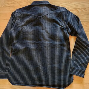 新作 送料込★IRON HEART アイアンハート IHSH-62 12oz Wabash stripe Western Shirt ウォバッシュ長袖ウエスタンシャツ ブラック XXXLの画像7