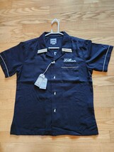 新作　送料込★HOUSTON ヒューストン 41083 BOWLING SHIRT （CAR FLAG）ボーリングシャツ　カーフラッグ　アメカジ　ブラック　M_画像2