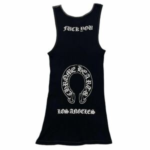 【 CHROME HEARTS 】 アメリカ 製 ロサンゼルス 限定 CH タンクトップ S 黒 クロムハーツ tank to fuck you LOS ANGELES USA 剣