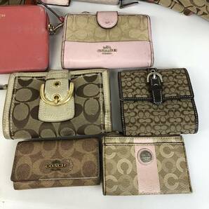 1円 まとめ売り COACH コーチ 等 財布 小物 17点 大量 セット ブランド シグネチャー レザー レディース ①の画像2