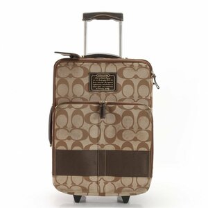 1 jpy # Coach # signature # leather suitcase Carry case Boston bag business trip travel trunk A4 Brown lady's HFE X5-1