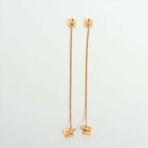 1円■極美品■フェンディ■フォーエバー ピアス × イヤーカフ FF ロゴ ゴールド チェーン 両耳 アクセサリー レディース EEM S20-8_画像3