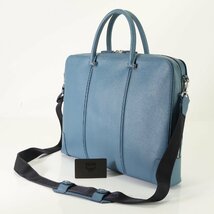 極美品 MCM エムシーエム ギャランティ付 レザー 2WAY ビジネス バッグ ショルダー ブリーフケース トート 通勤 A4 メンズ TET 0912-T51_画像2