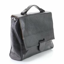 1円■美品■Dacota■ダコタ■レザー ビジネス バッグ 書類鞄 ブリーフケース トート 通勤 出張 ブラック 人気 紳士 A4 メンズ EEE N10-7_画像3