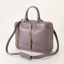 1円■美品 カミーユ フォルネ CAMILLE FOURNET クロコダイル レザー 2WAY 書類鞄 ショルダー ビジネス トート 通勤 A4 メンズ BBB 0621-1E6_画像2