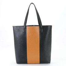 1円■極美品■MCM エムシーエム■ロゴ レザー トート バッグ ショルダー ビジネス 通勤 ブラック 黒 ブラウン 茶色 A4 メンズ EEM I8-1_画像1