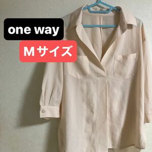 one way シャツ ブラウス 五分袖 七分袖