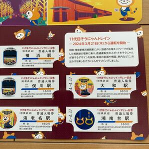 相鉄 相模鉄道 そうにゃん 11代目そうにゃんトレインデビュー記念入場券 そうにゃんクリアファイル(非売品) 記念切符 クリアファイルセットの画像2