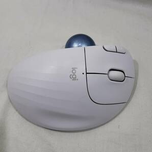 ジャンク Logicool ERGO M575 Wireless Trackball Mouse ロジクール ワイヤレストラックボール ホワイトの画像2