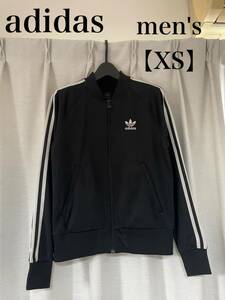 adidas アディダス トラックジャケット ジャージ 黒 メンズ XS