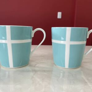 【未使用】TIFFANY&Co. ティファニー ペア マグカップ ブルーリボン ブルーボックス の画像3