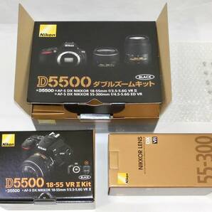 Nikon D5500 ダブルズームキット、ほぼ新品、レリーズ数 5回の画像2