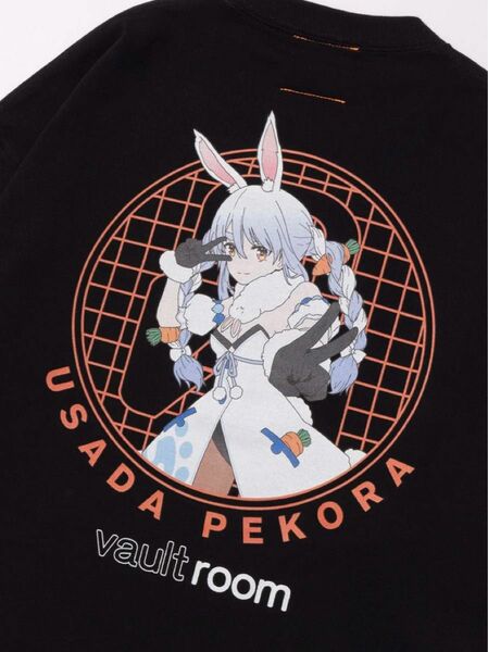 兎田ぺこら　vaultroom コラボ　 XL 黒 Tシャツ TEE