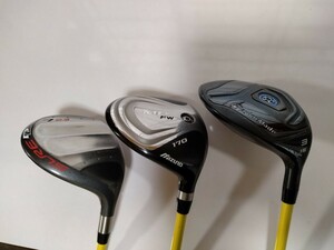 フェアウェイウッドセット（３・５・７）テーラメイドJETSpeed15度、ミズノMP17度、ミズノSLRE DD23度　シャフトはツアーAD MT7X