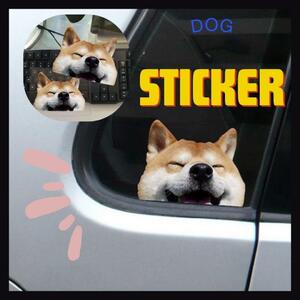 ウォールステッカー　ステッカー　車　窓　シール　柴犬　ペット　デコレーション