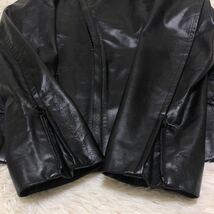 【美品！ホースレザー】Paul Smithポールスミス　ライダースジャケット 馬革 ダブル レザージャケット バイク 希少 ブラック 黒 L_画像6