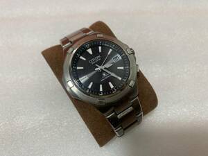 280318*CITIZEN Eco-Drive ATTESA H410-T003907 wristwatch Citizen radio wave solar Atessa Eko-Drive photograph there is an addition *E