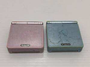 6037*Nintendo GAME BOY ADVANCE SP AGS-001 Game Boy Advance SP 2 pcs. set pearl blue / pearl pink body only photograph there is an addition *C1