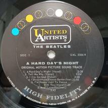 米United ArtistsオリジLP 高音質 耳マークあり MONO盤 Beatles / O.S.T. / A Hard Day's Night 1964年 UAL 3366 Plastylite Pressing！_画像2