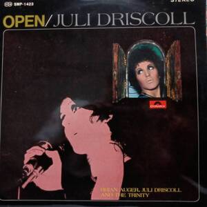 レア！日本POLYDORオリジLP 初版ペラジャケ Julie Driscoll, Brian Auger & The Trinity / Open 1969年 SMP-1423 ジャケ違い！Juli 名義