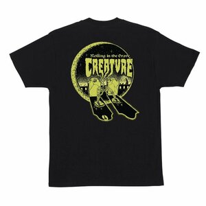 新品 CREATURE プリントtee 半袖 Tシャツ ホラー スカル スケートロック スケートパンク M クリーチャー US アメリカモデル