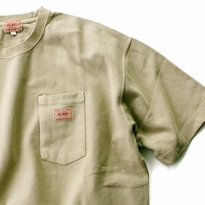 新品 BIGMIKE ビッグマイク ヘビーウェイトTシャツ 半袖 鹿の子素材 サングラスポケットT ピグメント加工 サンド カーキ M