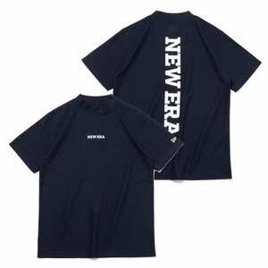 新品 ニューエラゴルフ モックネックシャツ ミッドネック Tシャツ 半袖ゴルフシャツ 吸汗速乾 ネイビー 紺 S メンズ NEWERA GOLF