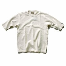 新品 ALMOND SURFBOARDS リブニット ヘビーウェイトTシャツ 七分袖 オフホワイト ナチュラル 生成り L 日本製 アメカジ ブランド_画像2