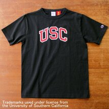 新品 Champion チャンピオン T1011 南カリフォルニア大学 USC カレッジTシャツ ヘビーウェイト USA 米国製 ブラック 黒赤 XL LL_画像2