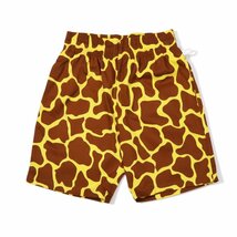 新品 Cookman クックマン ショートパンツ 麒麟 キリン Giraffe アニマル柄 ショーツ ハーフパンツ イージーショーツ ユニセックス S_画像2