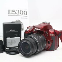 091)【1円スタート♪/美品】Nikon ニコン デジタル一眼レフカメラ D5300/AF-S DX NIKKOR 18-55mm 1:3.5-5.6G VR Ⅱ_画像1