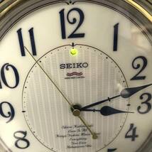 NA6058 動作品 セイコー 電波時計 カラクリ時計 AM224S SEIKO ウェーブ シンフォ二ー掛時計 置き時計 カラクリ時計 メロディ時計 検K_画像2