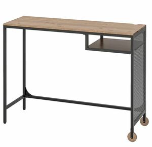 [ including carriage ]IKEA Ikea FJALLBOfi elbow LAP top table, black desk . a little over desk remote Work for 