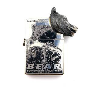 ZIPPO ライター BEAR SURVIVAL OF THE FITTEST ベアー サバイバル 熊出没注意 オイルライター ジッポ 喫煙具 喫煙グッズ 