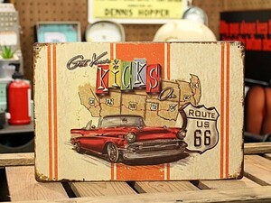 看板 サインプレート サインボード アメリカン ルート66 ROUTE66 男前インテリア MAP サイズS