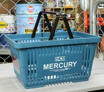 マーキュリー バスケット 収納 かご ポリプロピレン おしゃれ マーケットバスケット 買い物かご アメリカ MERCURY ブルー_画像1