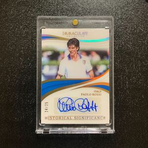 2018-19 panini immaculate soccer paolo rossi historical significance auto 直筆サイン パオロ・ロッシ イタリア代表 ユベントス 